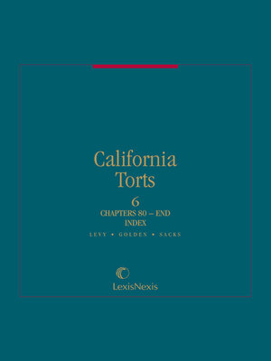 cover image of California Torts
